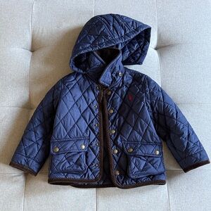 Polo by Ralph Lauren Kids Blue Quilted Puffer Jacket